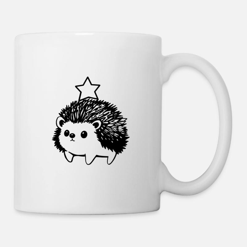 Kleiner Igel mit Stern - Tasse - Weiß