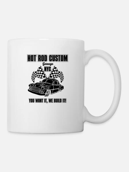 Hot Rod Custom - Tasse - Weiß