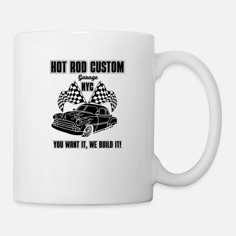 Hot Rod Custom - Tasse - Weiß