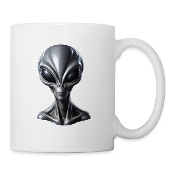 Extraterrestre extraterrestre gris réaliste - Mug blanc - blanc - Droite