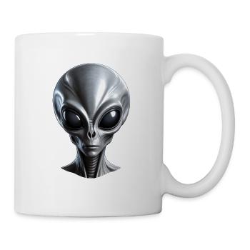 Véritable extraterrestre gris avec une grosse tête - Mug blanc - blanc - Droite