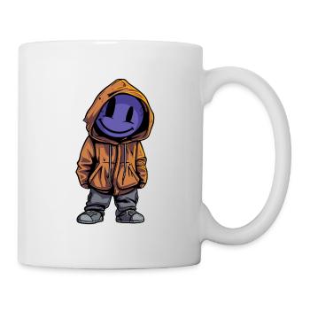 fantasy kreatur mit lächeln violett - Tasse - Weiß - Rechts