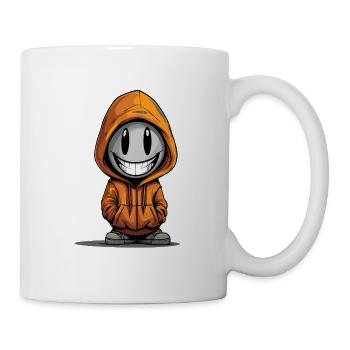 lachen ist gesund - comicstyle - Tasse - Weiß - Rechts