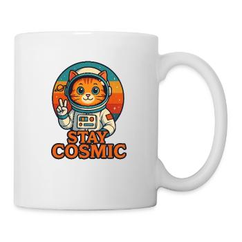 Stay Cosmic – Cat in Space Look - Mug - white - Right