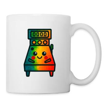 WPAP Polygon Kawaii Stil Baby Flipperautomat - Tasse - Weiß - Rechts