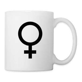female symbol - Mug blanc - blanc - Droite