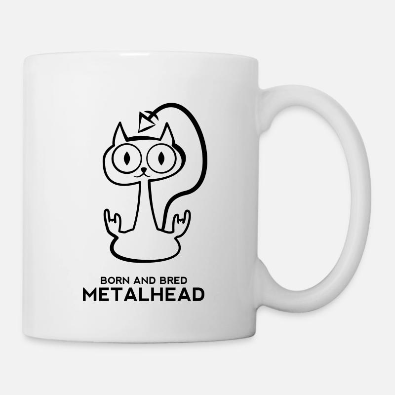 Heay metal cat - Mug - white