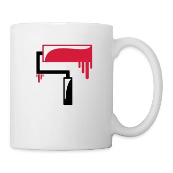 Rouleau peintre peintre maître peintre rénovation - Mug blanc - blanc - Droite