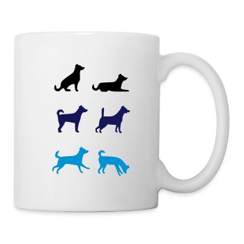 Sechs Hunde - Tasse - Weiß - Rechts