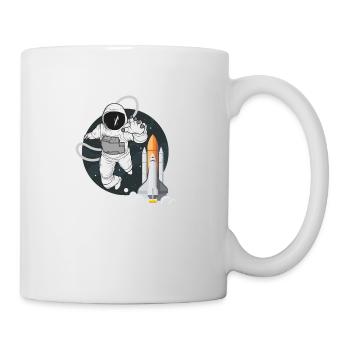 Astronaute dans l'espace - Mug blanc - blanc - Droite