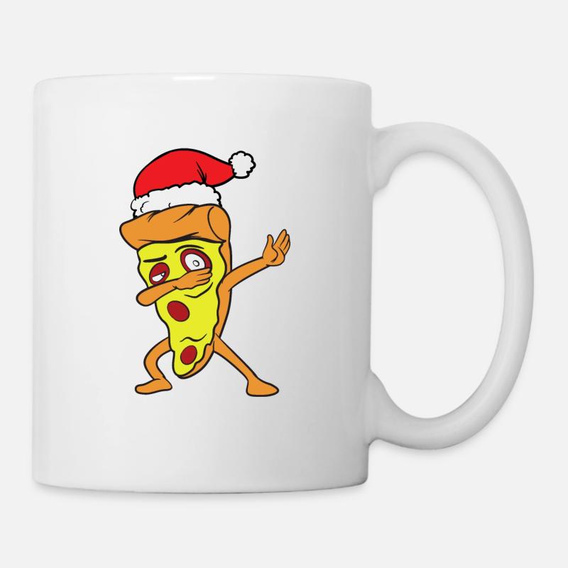 Weihnachten Dabbing Dab Pizza - Tasse - Weiß