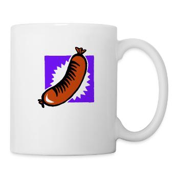 ONE FAT SAUSAGE! - Hot Dog / Bratwurst / Banger - Mug - white - Right