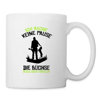 Jagen Gehen Hirschjagd Wildschweinjagd Jagd - Tasse - Weiß - Rechts