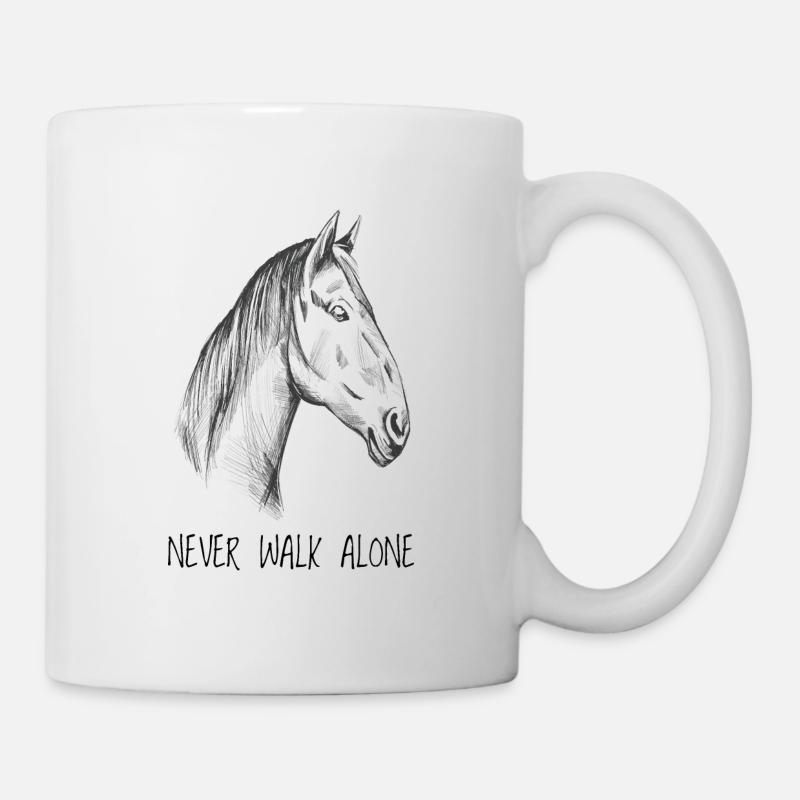 Cheval cheval écurie cheval cheval cheval cavalière - Mug blanc - blanc