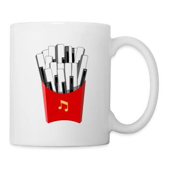 Klavier Keyboard Flügel - Tasse - Weiß - Rechts