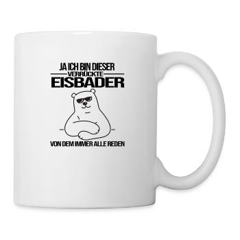winterbader kälteresistent eisbader eischwimmer -C - Tasse - Weiß - Rechts