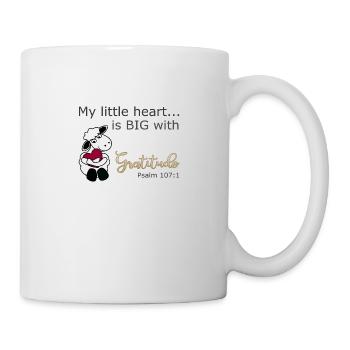 Christian Design Mein kleines Herz ist groß mit - Tasse - Weiß - Rechts