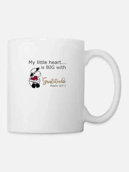 Christian Design Mein kleines Herz ist groß mit - Tasse - Weiß