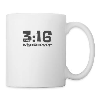 Christian Design John 3 verse 16 Whosoever - Mug - white - Right
