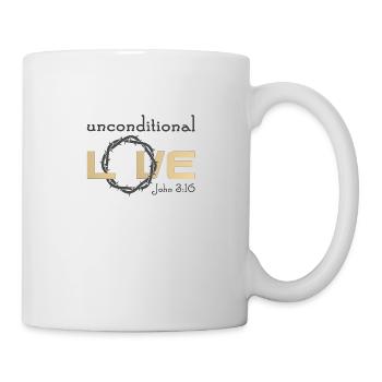 Christliches Design Bedingungslose Liebe Bibelverse - Tasse - Weiß - Rechts