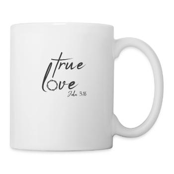 Christian Design True Love Jean 3 verset 16 - Mug blanc - blanc - Droite