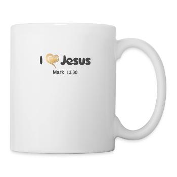 Conception chrétienne J’aime Jésus Marc 12:30 - Mug blanc - blanc - Droite
