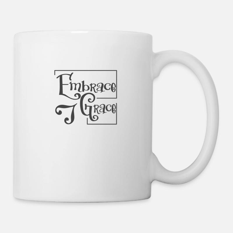 Christliches Design Umarmung der Gnade - Tasse - Weiß