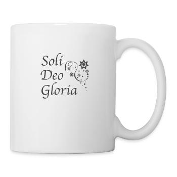 Christian Design Soli Deo Gloria signifiant Gloire à - Mug blanc - blanc - Droite