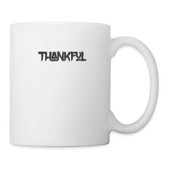 Christian Design dankbar - Tasse - Weiß - Rechts