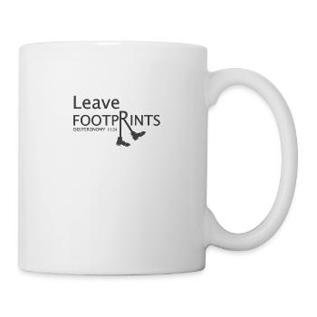 Le design chrétien laisse des empreintes Deutéronome 11: - Mug blanc - blanc - Droite