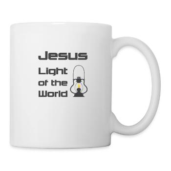 Christliches Design Jesus Licht der Welt - Tasse - Weiß - Rechts
