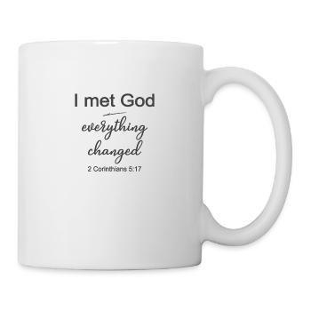 Conception chrétienne J’ai rencontré Dieu Tout a changé 2 - Mug blanc - blanc - Droite