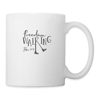Christian Design Freedom Walking Johannes 10 Vers 10 - Tasse - Weiß - Rechts