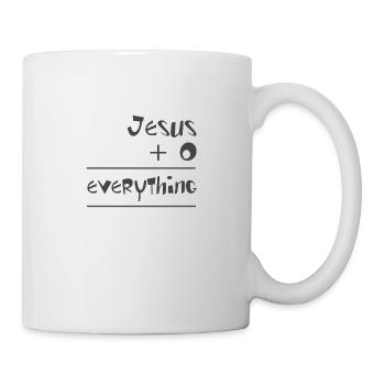 Le design chrétien Jésus et zéro est tout - Mug blanc - blanc - Droite