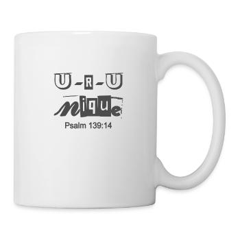 Christian Design U-R-Unique Psalm 139 verse 14 - Mug - white - Right