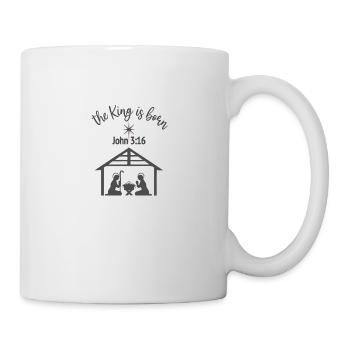 Design chrétien de Noël Le roi est né John - Mug blanc - blanc - Droite