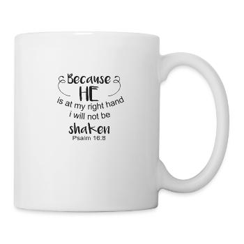 Le design chrétien je ne serai pas ébranlé - Mug blanc - blanc - Droite