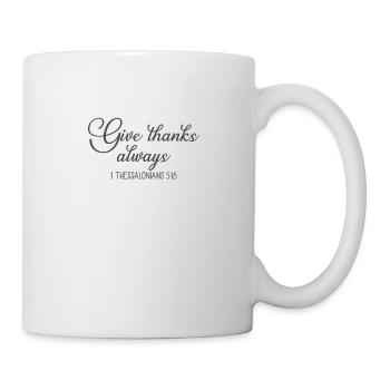 Christian Design Danke immer 1 - Tasse - Weiß - Rechts