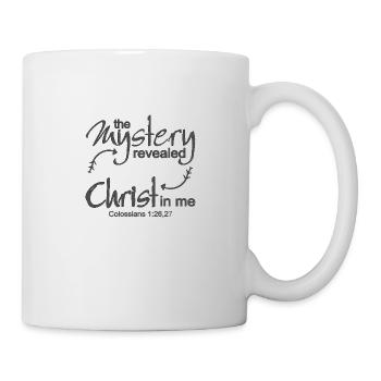 Christian Design Christus in mir Kolosser 1 Vers - Tasse - Weiß - Rechts