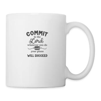 Le dessein chrétien Confie vos plans au Seigneur - Mug blanc - blanc - Droite