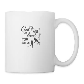 Christian Design God will Direct Your Steps - Mug - white - Right