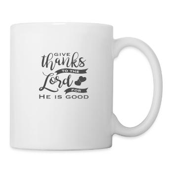 Christlicher Plan dankt dem Herrn für ihn - Tasse - Weiß - Rechts