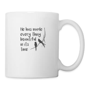Christian Design He has made everything beautiful - Mug - white - Right
