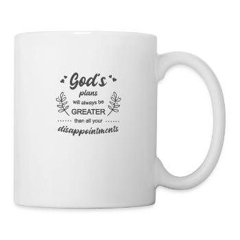 Les plans de Dieu sont plus grands que nos plans chrétiens - Mug blanc - blanc - Droite