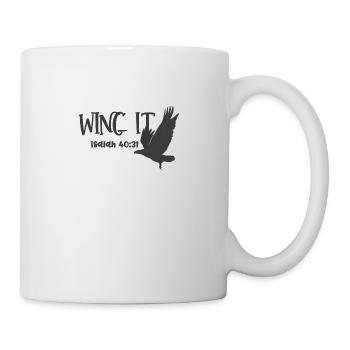 Christian Design Wing It Isaiah 40 verse 31 - Mug - white - Right