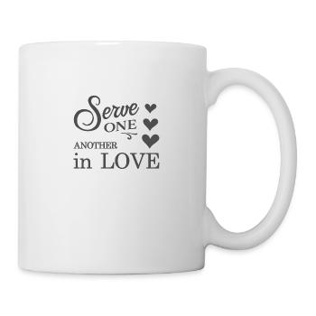 Christian Design Serve One Another in Love - Mug - white - Right