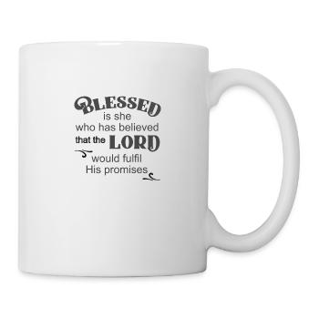 Christian Design Believe the Promises and be - Mug - white - Right
