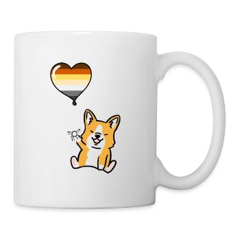 Corgi Herzballon Gay Bear Pride - Tasse - Weiß - Rechts