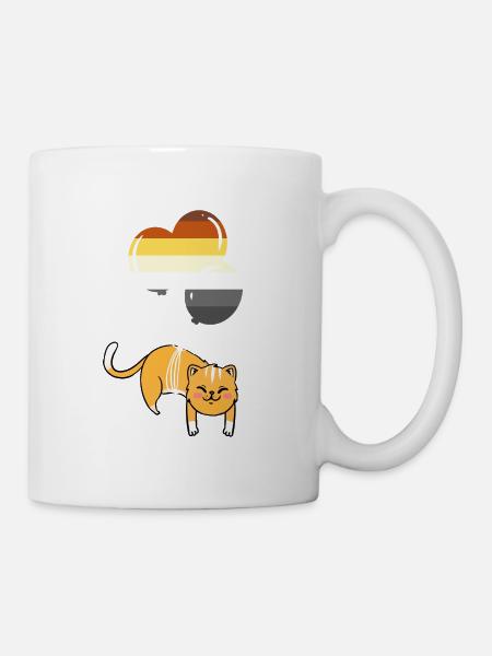 Cat Balloon Gay Bear Pride - Mug blanc - blanc