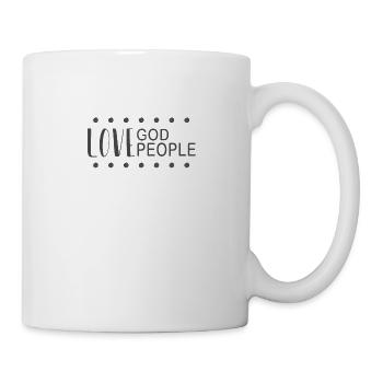 Le design chrétien aime Dieu, aime les gens - Mug blanc - blanc - Droite
